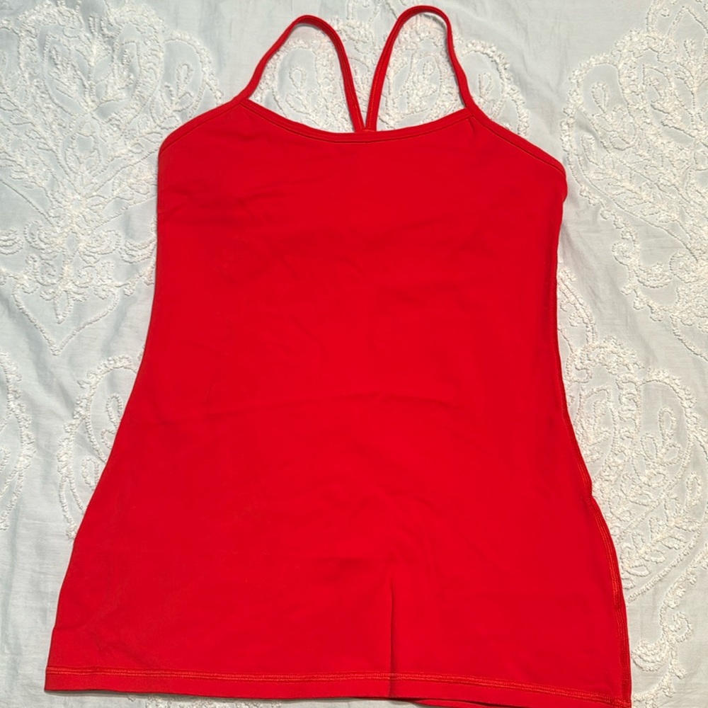 Lululemon Power Y Tank Red Size 8 Racerback like new